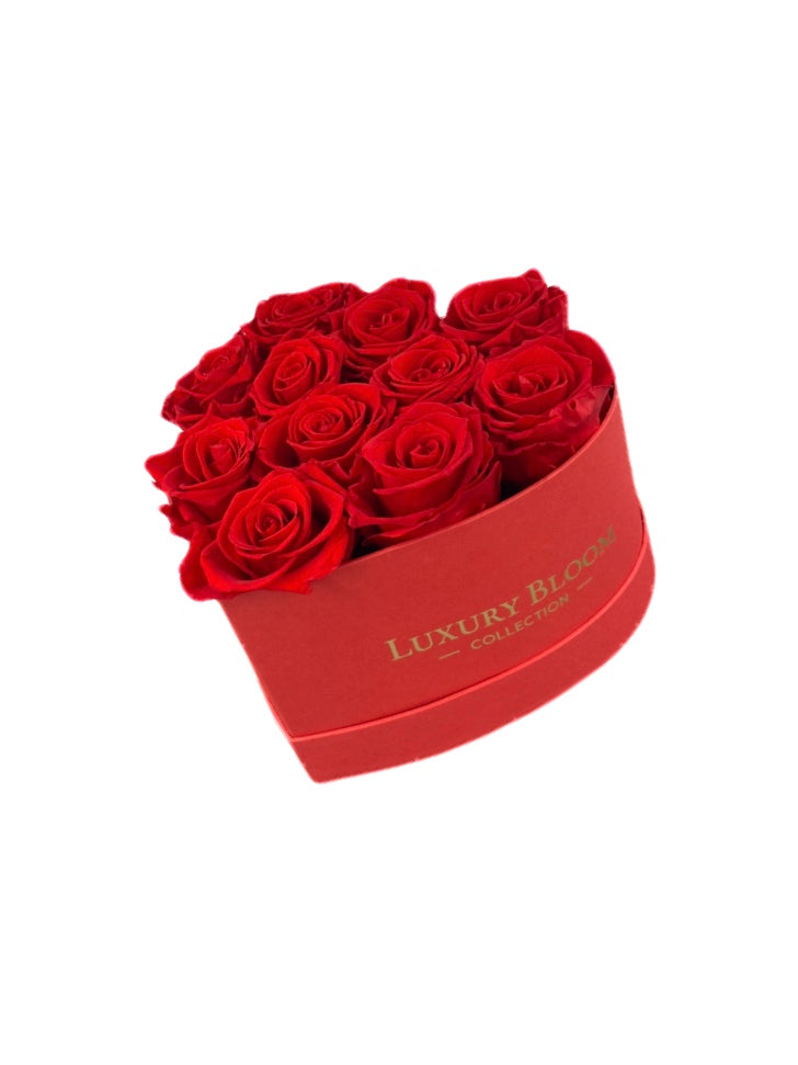Red roses that last years. Red heart shaped flower box. Red eternity flowers in a red heart shaped box. Red eternal roses. Red eternity roses. Red infinity roses. Luxury year lasting roses. Red flowers. Valentine's Day flowers, bouquet, gifts. Scented roses.